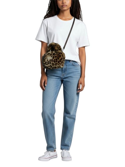 borsa donna vanity mini in ecopelliccia maculata MC2 Saint Barth | VANITY MINI-SOFT FUR LEOPARD1910 EMB